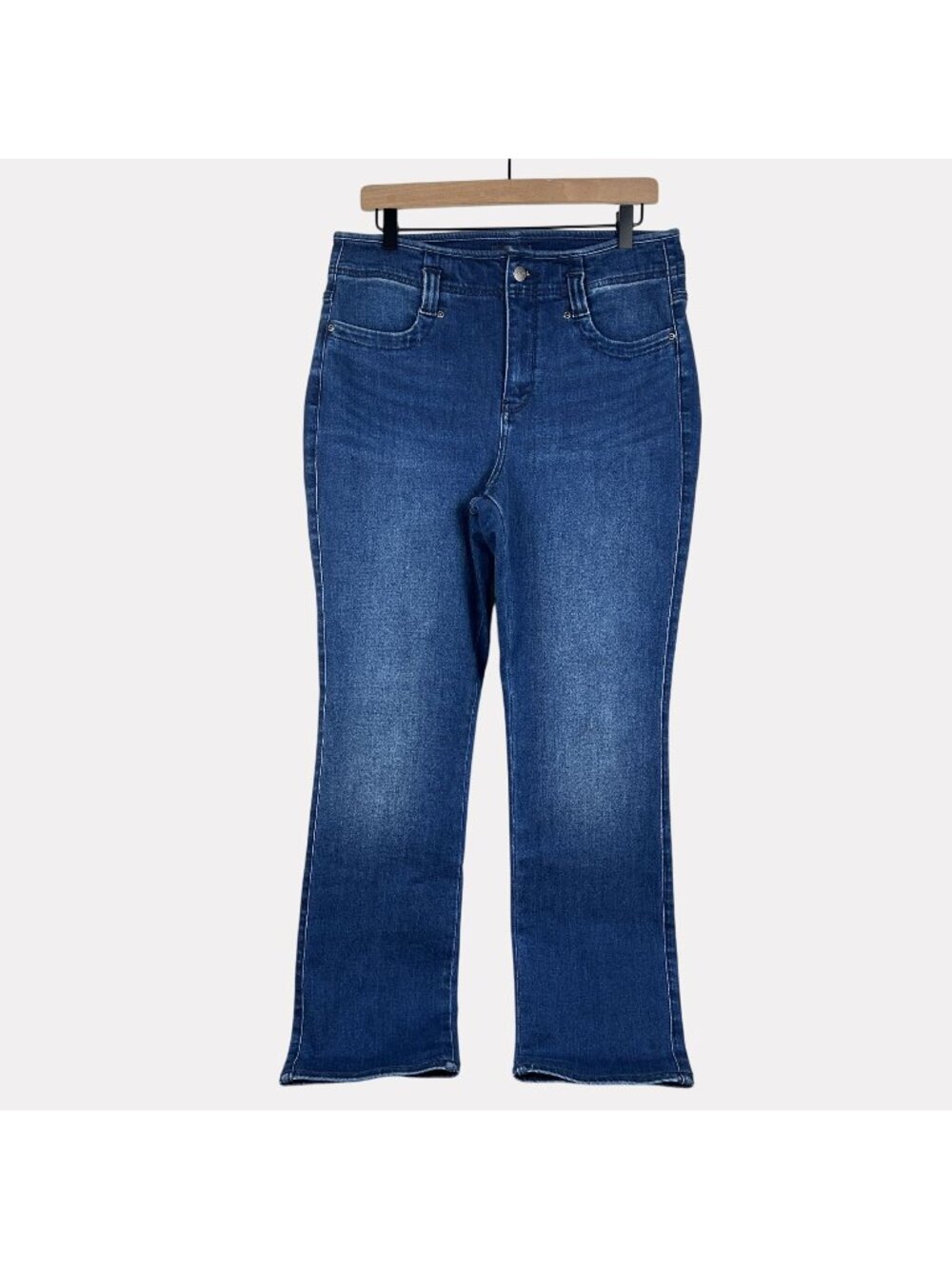 NYDJ Marilyn Straight Lift Tuck Technology Jeans Womens 10 Blue Medium Wash